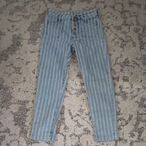 Pilcro and the Letterpress Light Blue Striped Jeans